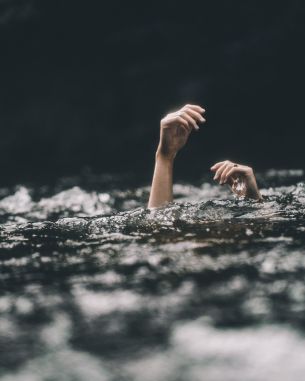 hands, lake Wallpaper 3687x4609