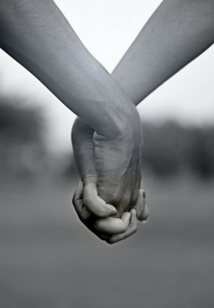 hand in hand, pair Wallpaper 1640x2360