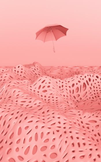 3D modeling, graphics, umbrella Wallpaper 1200x1920
