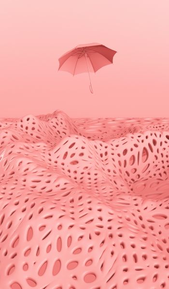 3D modeling, graphics, umbrella Wallpaper 600x1024