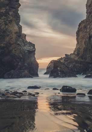 Pfeiffer Beach, California, USA Wallpaper 1668x2388