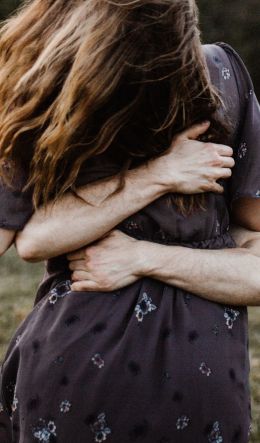 love, hugs, lovers, hands, pole, tenderness, happiness, together, romance, guy, girl Wallpaper 600x1024