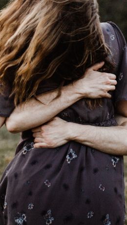 love, hugs, lovers, hands, pole, tenderness, happiness, together, romance, guy, girl Wallpaper 640x1136