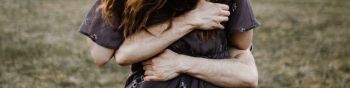 love, hugs, lovers, hands, pole, tenderness, happiness, together, romance, guy, girl Wallpaper 1590x400