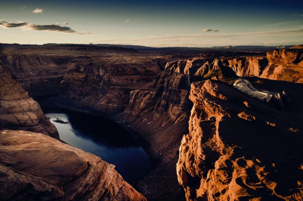 canyon, lake, rocks, sun, photographer Wallpaper 4928x3280