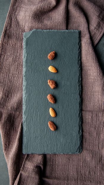 nuts, almond, minimal, aesthetics Wallpaper 640x1136