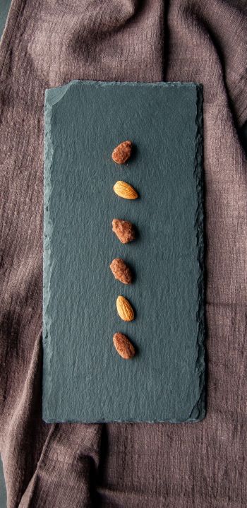 nuts, almond, minimal, aesthetics Wallpaper 1080x2220