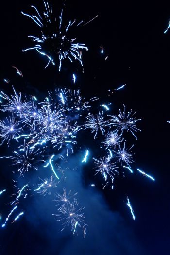 fireworks, spark, lights, in the sky Wallpaper 640x960
