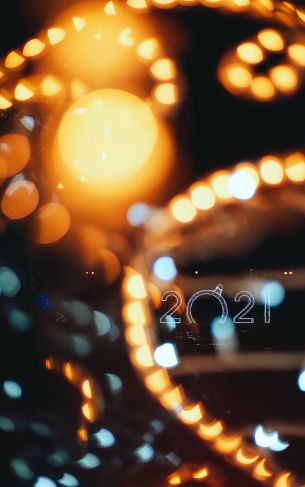 New Year, lights, days 2021, long exposure Wallpaper 1752x2800