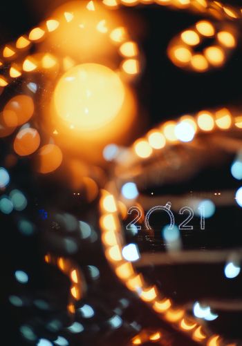 New Year, lights, days 2021, long exposure Wallpaper 1668x2388