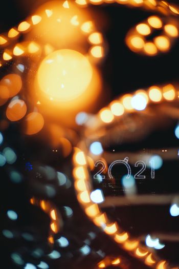 New Year, lights, days 2021, long exposure Wallpaper 640x960