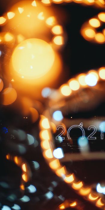 New Year, lights, days 2021, long exposure Wallpaper 720x1440