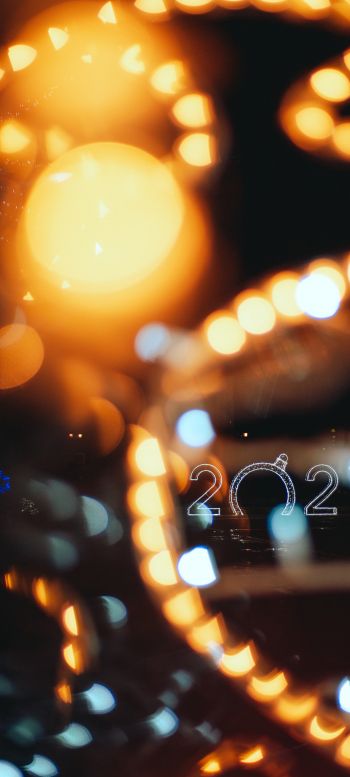 New Year, lights, days 2021, long exposure Wallpaper 1080x2400