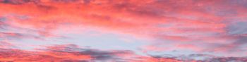 sky, sunset, clouds, dreams, summer, inspiration Wallpaper 1590x400