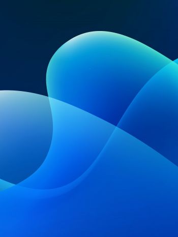 vector graphics, blue waves, abstract waves, lines Wallpaper 2048x2732