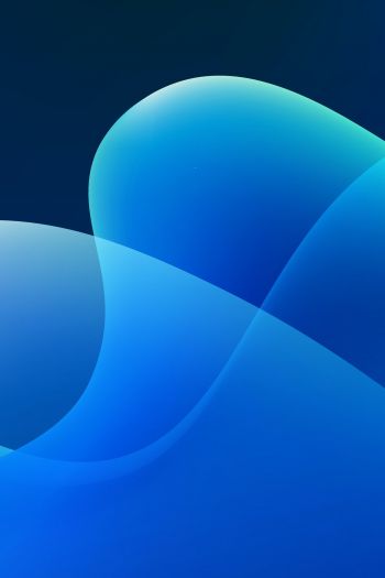 vector graphics, blue waves, abstract waves, lines Wallpaper 640x960