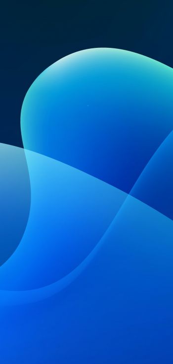 vector graphics, blue waves, abstract waves, lines Wallpaper 1080x2280