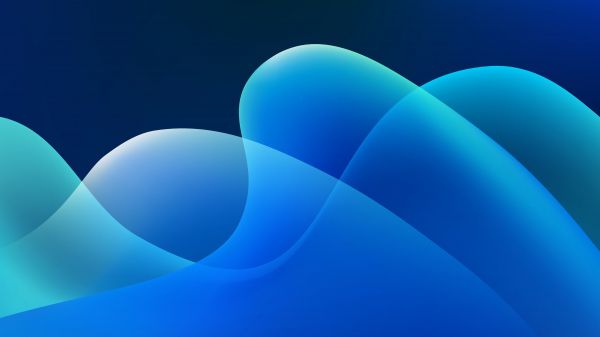 vector graphics, blue waves, abstract waves, lines Wallpaper 5120x2880