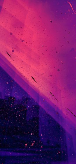 paint, splash, wall, abstraction, neon, pink, purple Wallpaper 1080x2340