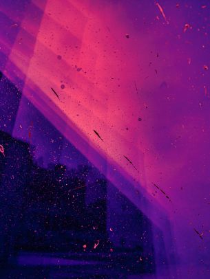 paint, splash, wall, abstraction, neon, pink, purple Wallpaper 1668x2224