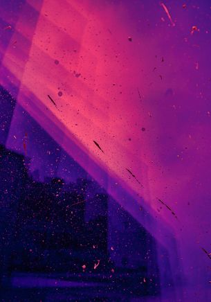 paint, splash, wall, abstraction, neon, pink, purple Wallpaper 1668x2388