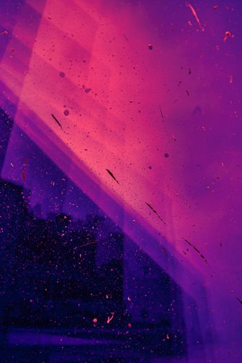 paint, splash, wall, abstraction, neon, pink, purple Wallpaper 640x960