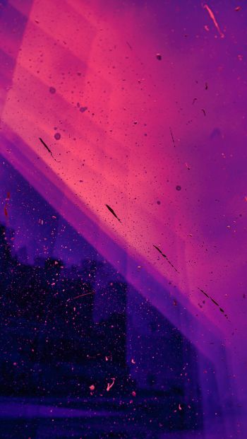 paint, splash, wall, abstraction, neon, pink, purple Wallpaper 640x1136