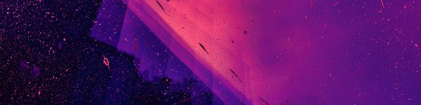 paint, splash, wall, abstraction, neon, pink, purple Wallpaper 1590x400