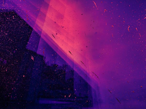 paint, splash, wall, abstraction, neon, pink, purple Wallpaper 1024x768