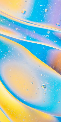 blobs. water, divorces, mood, yellow, blue Wallpaper 720x1440