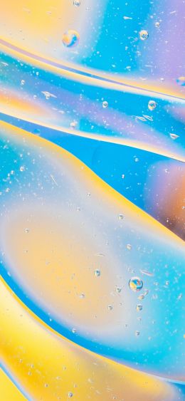 blobs. water, divorces, mood, yellow, blue Wallpaper 1080x2340