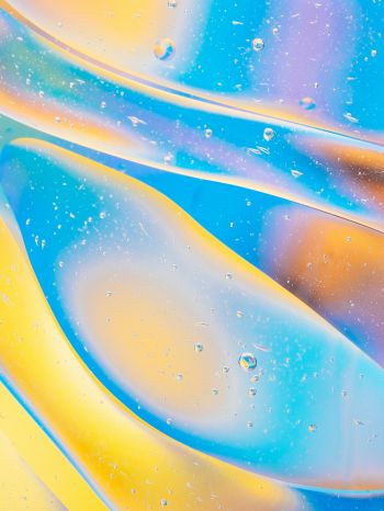 blobs. water, divorces, mood, yellow, blue Wallpaper 1620x2160