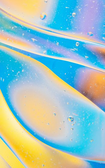 blobs. water, divorces, mood, yellow, blue Wallpaper 1600x2560