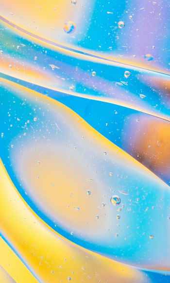 blobs. water, divorces, mood, yellow, blue Wallpaper 1200x2000