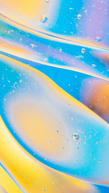 blobs. water, divorces, mood, yellow, blue Wallpaper 640x1136