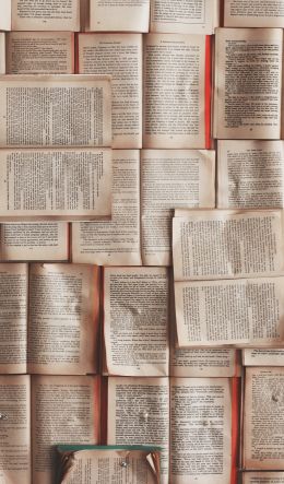 books, wall, page, text, book wall Wallpaper 600x1024