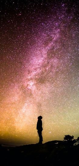 space, stars, starry sky, sky, night sky Wallpaper 1080x2280