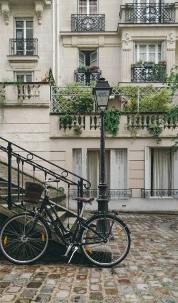bicycle, cart, streets, ladder, walk, balconies Wallpaper 600x1024