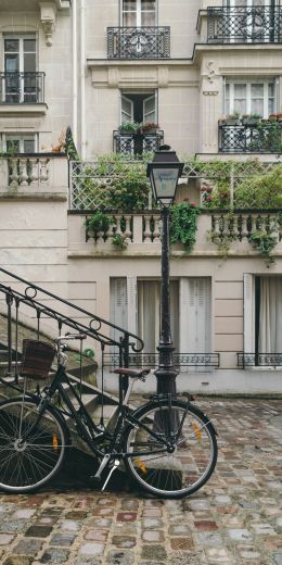 bicycle, cart, streets, ladder, walk, balconies Wallpaper 720x1440