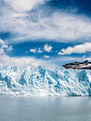 glaciers, ice, mountains, snow, water, landscape Wallpaper 1668x2224