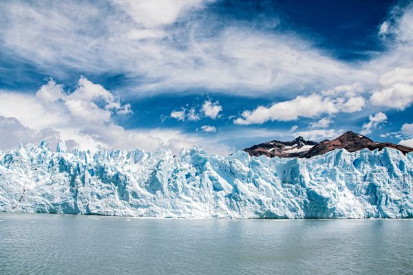 glaciers, ice, mountains, snow, water, landscape Wallpaper 4390x2927