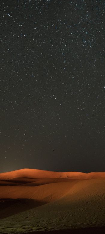 night, desert, sand, stars, starry sky, sky Wallpaper 720x1600