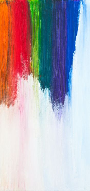 bright colors, paint with a brush, brush, strokes, bright color, canvas, creativity Wallpaper 1440x3040