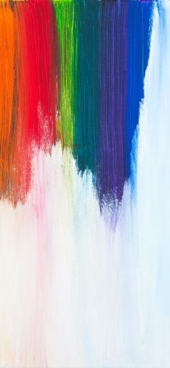 bright colors, paint with a brush, brush, strokes, bright color, canvas, creativity Wallpaper 1242x2688