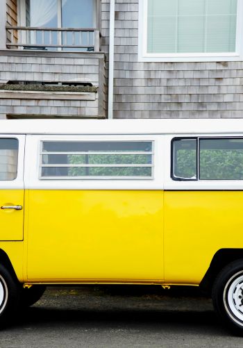 american car, car, machine, yellow, travel Wallpaper 1668x2388