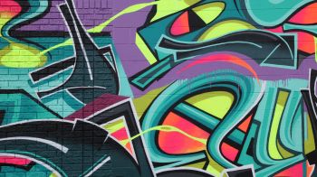Обои 1366x768 граффити, Урбан, город, стены