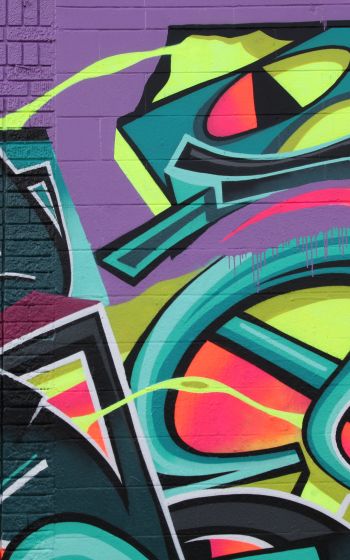 Обои 800x1280 граффити, Урбан, город, стены