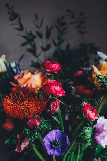 bouquet, flowers, florist Wallpaper 640x960