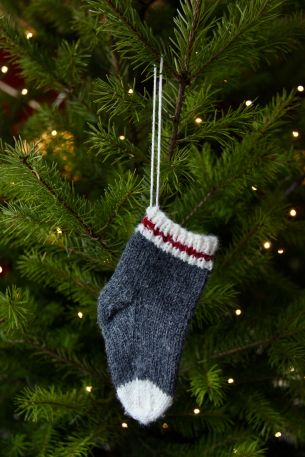 sock, lights, spruce, Christmas tree, decoration, New Year Wallpaper 3456x5184