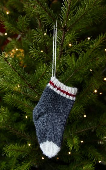 sock, lights, spruce, Christmas tree, decoration, New Year Wallpaper 1200x1920